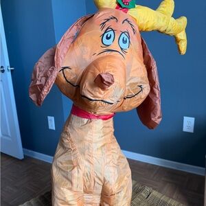 Holiday Christmas Dr.The Grinch Reindeer Orange & Yellow Plush Dog Decoration